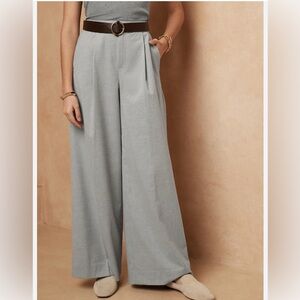 Flannel Wide-Leg Pants